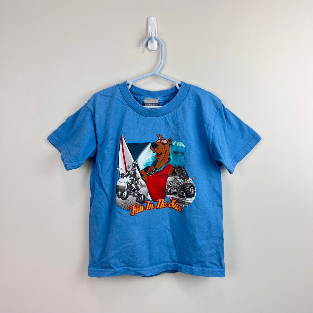 Vintage Y2K Cartoon Network Scooby-Doo! Short Sleeve Blue Graphic T-Shirt M